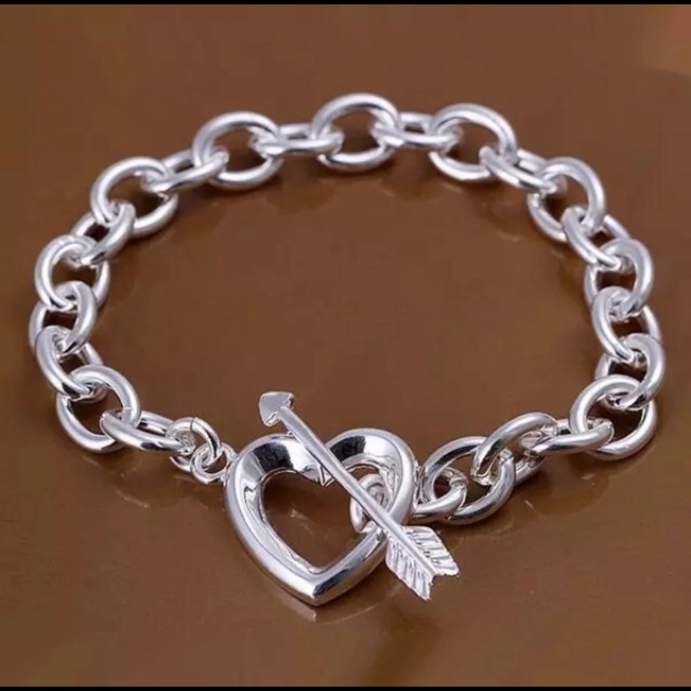 925 Sterling Silver Arrow Love Bracelet